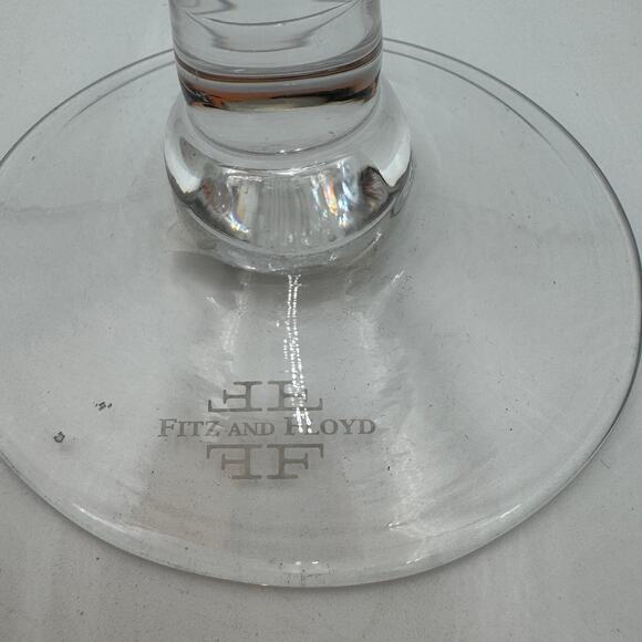 Fitz and Floyd NWT Pedestal Plate Silver Medley Platinum Rim 7" tall - Picture 3 of 6